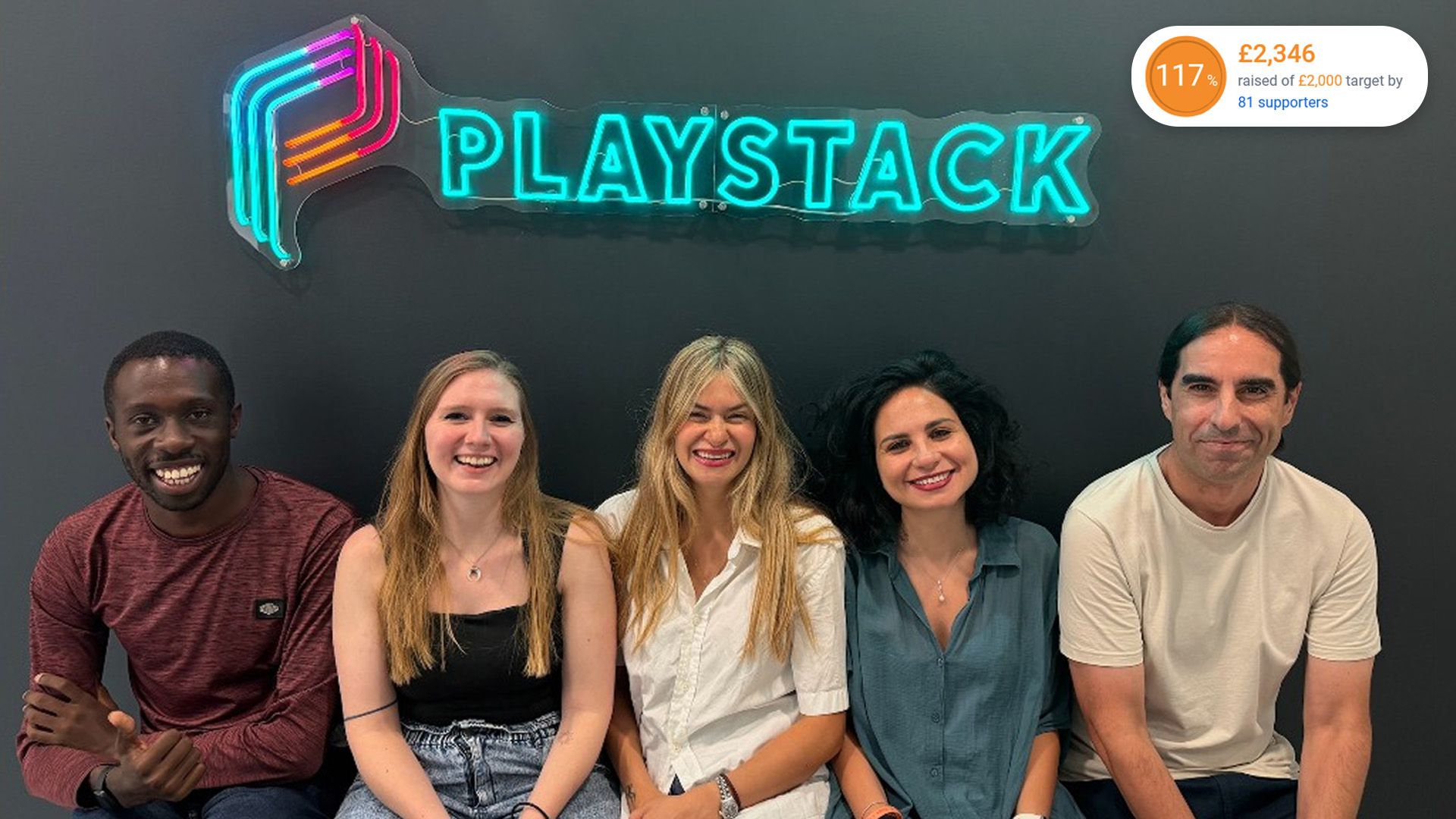Team Playstack at the London 10K fundraising for SpecialEffect
